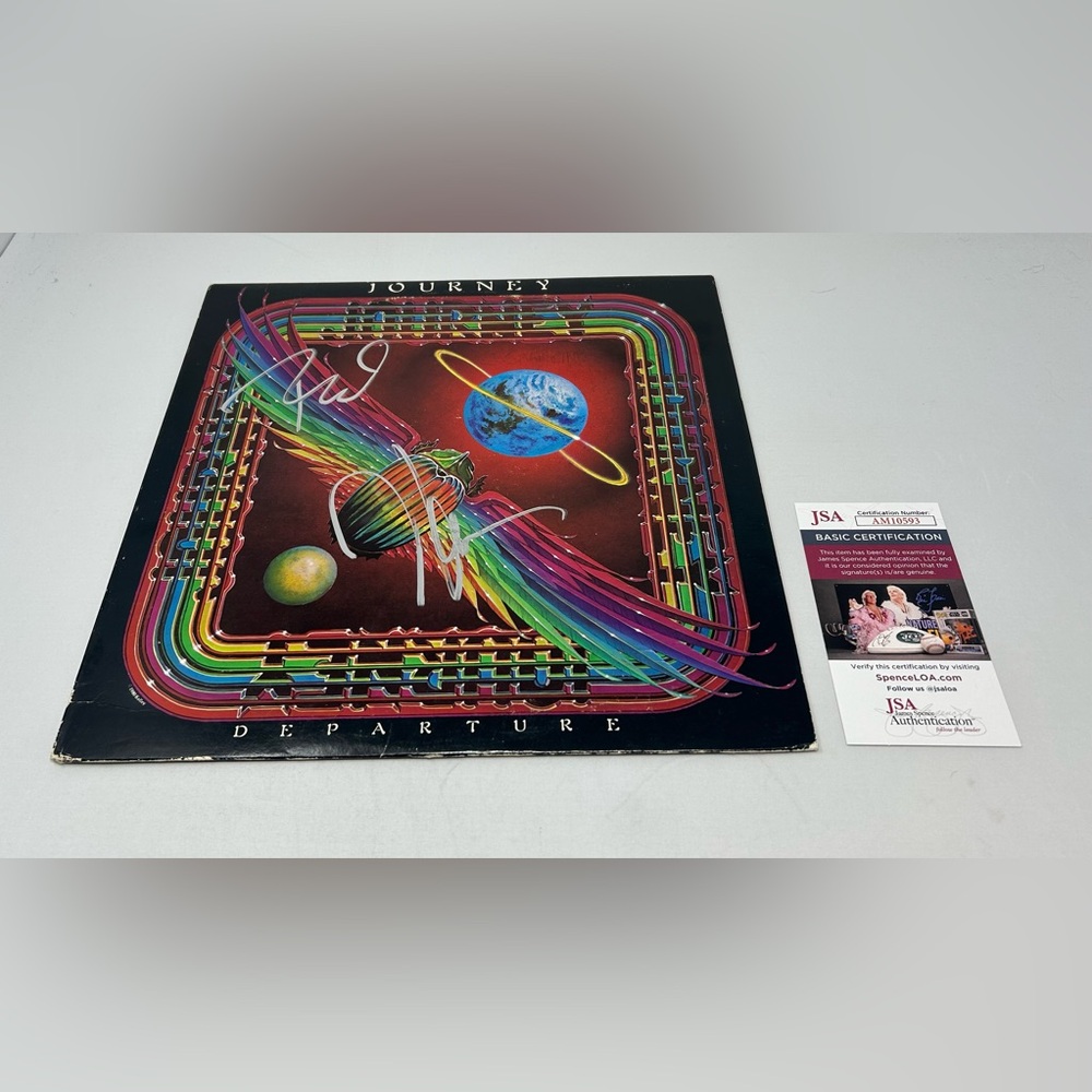 Neal Schon and Ross Valory signed Journey Departure Album JSA‎ COA